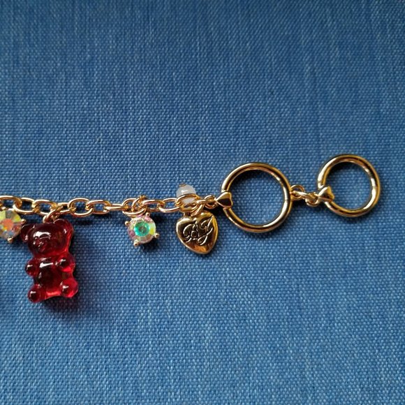 🧸🎄Betsey Christmas Holiday SPARKLE Gummy Bear Charm Bracelet - NWT🎄🧸 - Picture 6 of 8